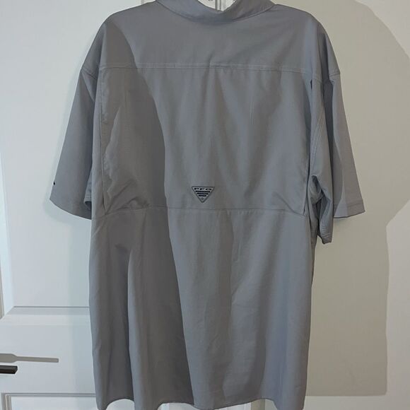 Gray Short Sleeve Vented Back PFG Performance Fishing Bonehead Shirt XXL 2XL - Picture 9 of 9